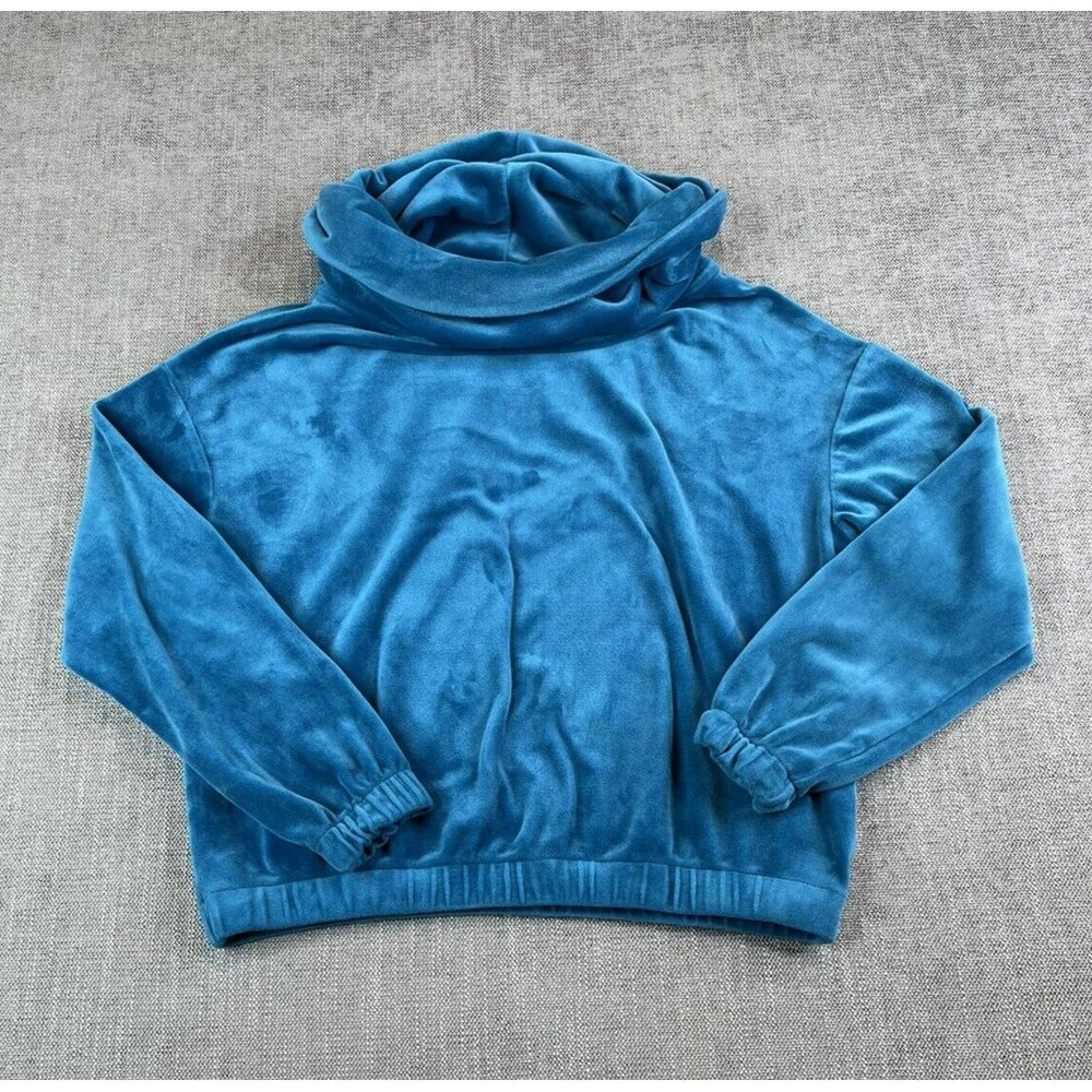 Polarn O Pyret Sweater Girls Cowl Neck Velour Velvet Pullover - Size 10-12 years